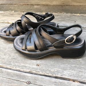 Dansko Lolita sandals. Black, size 36, made in Portugal.